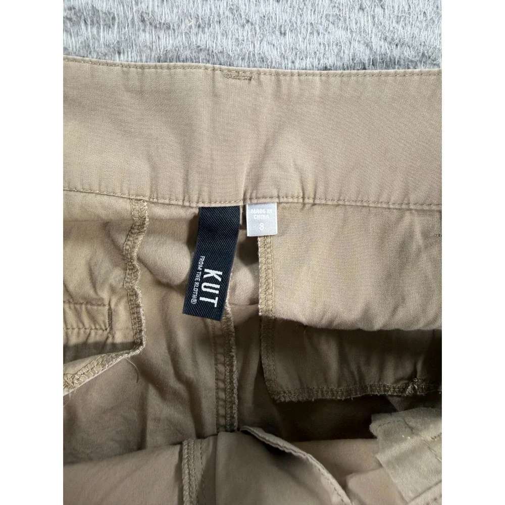 Kut From The Kloth Pants‎ Women 8 (32x24) Beige Tapered Leg Khaki Pants Mid Rise